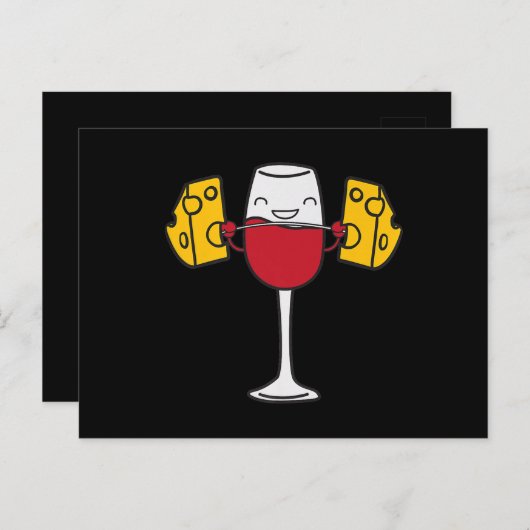 Rode wijn opheffen kaas Grappige Snatch Squat Barb Feestdagenkaart (Voorkant / Achterkant)