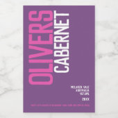 Rode wijn paars rode wijn makers tekst mini etiket (Enkel label)