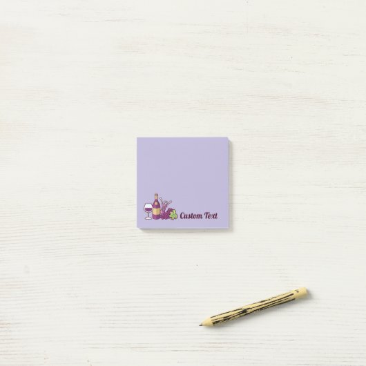 rode wijn post-it® notes (Op bureau)