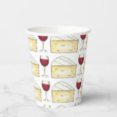 Rode Wijn Proeverij Brie Cheese Cocktail Party Eve Papieren Bekers (Links)
