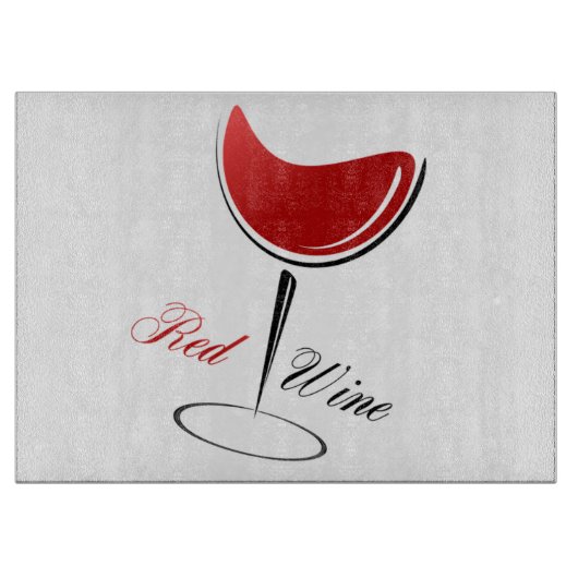 Rode wijn snijplank (Voorkant)