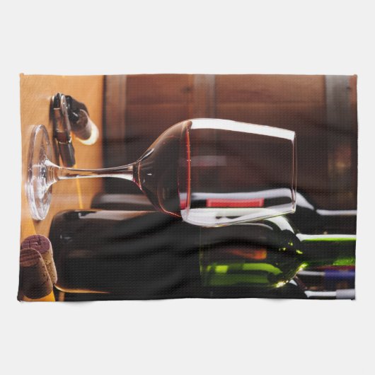 Rode wijn theedoek (Horizontaal)