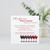 Rode wijn tot in de perfectie verjaardag kaart (Staand voorkant)