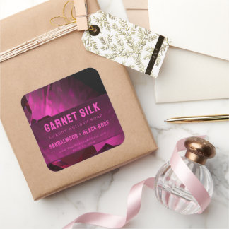 Rode Wijn Zijde Elegant Modern Luxe Product Label