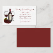  rode wijndruiven visitekaartje (Voorkant / Achterkant)