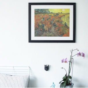 Rode Wijngaard door Vincent van Gogh, Vintage Fine Poster