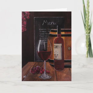 Rode wijnschilderij van Alfred Fox Kaart