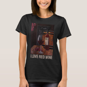 Rode wijnschilderij van Alfred Fox T-shirt