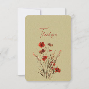 Rode Wildbloemen Dank u huwelijksgeschenk