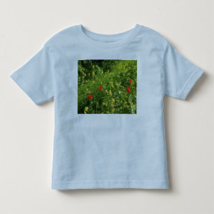 Rode Wilde Bloemenweide Peuter T-Shirt