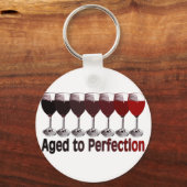 Rode wine Birthday Sleutelhanger (Voorkant)