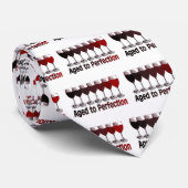 Rode wine Birthday Stropdas (Opgerold)