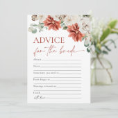 Rode Winter Kerst Advies voor de Bruid Game Kaart (Staand voorkant)