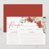 Rode Winter Kerst Vrijgezellenfeest Recept Kaart (Voorkant / Achterkant)