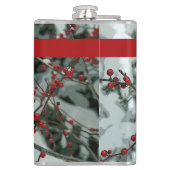 Rode winterbessen kerstvakantie Drink kolf Heupfles (Achterkant)