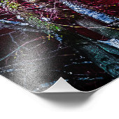 Rode winternacht foto afdruk (Hoek)