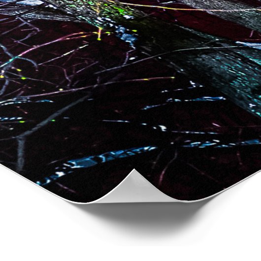 Rode winternacht poster (Hoek)