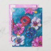 RODE WIT-KLEURSTROMEN IN BLAUW BRIEFKAART (Voorkant / Achterkant)