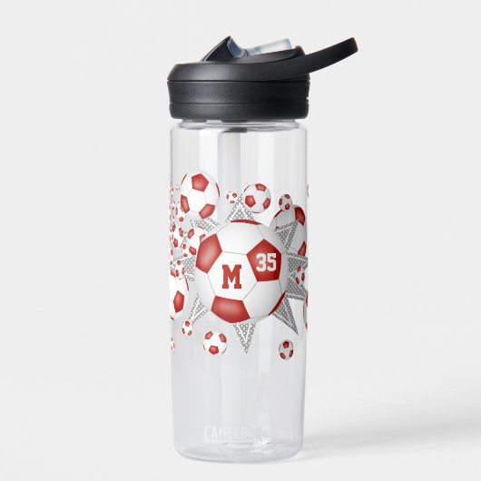 Rode witte accessoires explosie van voetbal waterfles (Links)