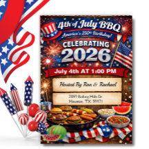 Rode Witte Amerika's 250e 4e Juli BBQ