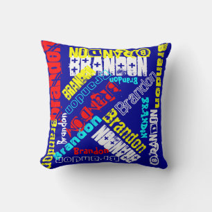 Rode Witte Blau & Gele Persoonlijke Kussen Naam