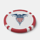  rode witte blauwe Amerikaanse adelaar sterren Poker Chips (Enkel)