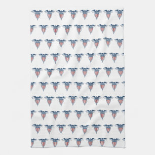 rode witte blauwe Amerikaanse adelaar sterren Theedoek