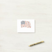 Rode Witte Blauwe Bloemen Post-it® Notes (Op bureau)