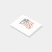 Rode Witte Blauwe Bloemen Post-it® Notes (Schuin)