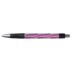 Rode Witte Blauwe Cirkels Strepen Pen