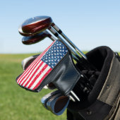Rode Witte Blauwe Glitter Patriottische Amerikaans Golfheadcover (Insitu)