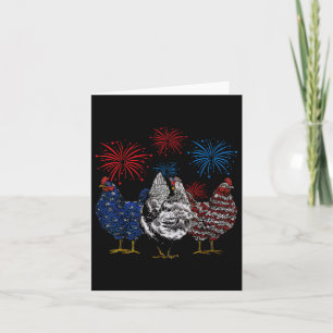 Rode Witte Blauwe Kippenboerderij Dier Patriottisc Kaart