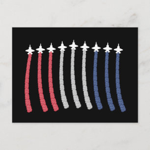 Rode Witte Blauwe Luchtmacht Overvlucht 4 juli Briefkaart