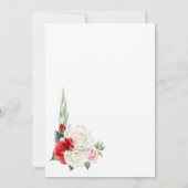 Rode Witte Bloemboog Bruids Douche Uitnodiging (Achterkant)