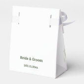 Rode & witte bloemen groen botanisch bruiloft bedankdoosjes (Achterkant)