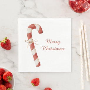 Rode Witte Candy Cane Kerstmis Servet