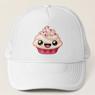 Rode/Witte Cupcake - Happy Jump Trucker Pet