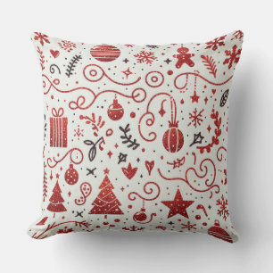 Rode Witte Decorative Kerst Kussenhoes Kussen