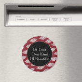 Rode witte diamanten lippen magneet (Insitu (Vaatwasser))