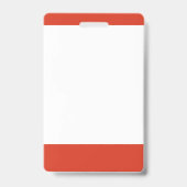 Rode Witte Diensthond Foto ID Badge (Achterkant)