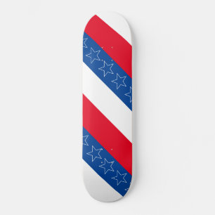 Rode, witte en blauwe Amerikaanse patriottische Skateboard