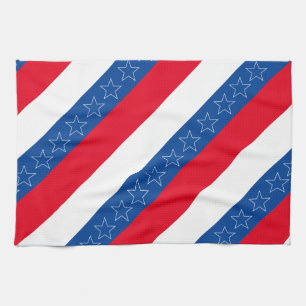 Rode, witte en blauwe Amerikaanse patriottische Theedoek