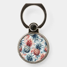 Rode, witte en blauwe ananas