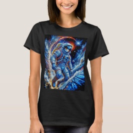 Rode, witte en blauwe astronaut t-shirt