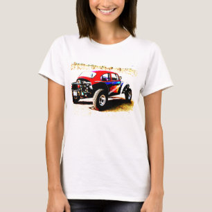 rode witte en blauwe baja bug in alle categorieën t-shirt