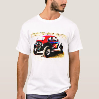 rode witte en blauwe baja bug in alle categorieën t-shirt