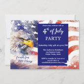 Rode Witte en Blauwe Eagle 4 juli Partij Kaart (Voorkant)