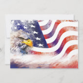 Rode Witte en Blauwe Eagle 4 juli Partij Kaart (Achterkant)