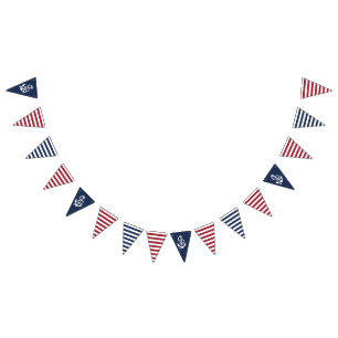 Rode, witte en blauwe handdrukken vlaggetjes