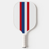 Rode, witte en blauwe handpalm pickleball paddle (Achterkant)
